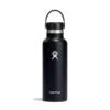 Hydro Flask 18 Oz Standard Mouth Water Bottle -Outdoor Sports Equipment Store S18SX001 Black StraightOn