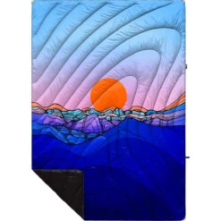 Rumpl Original Puffy Blanket - Printed 1-Person -Outdoor Sports Equipment Store TPPB BB1 1 SKYLINE DIVIDE BROOKLYN BELL OGPUFFY 1P FLATLAY