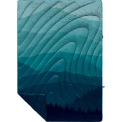 Rumpl Original Puffy Blanket - Printed 1-Person -Outdoor Sports Equipment Store TPPB BRF 1BLUE RIDGE FADE OGPUFFY 1P FLATLAY