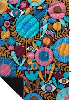 Rumpl Original Puffy Blanket - Printed 1-Person -Outdoor Sports Equipment Store TPPB LC1 1 NIGHT GARDEN LISACONGDON